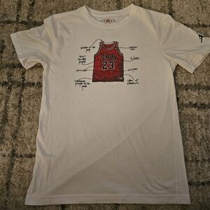 White T-Shirt with Jordan Graphic